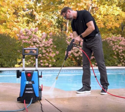 AR Blue Clean BC383HSS Electric Pressure Washer-2150 PSI, 1.6 GPM, 13 Amps Quick Connect Accessories, Telescopic Handle, On Board Storage, Portable Pressure Washer, High Pressure, Car Washer, Patio - Image 17