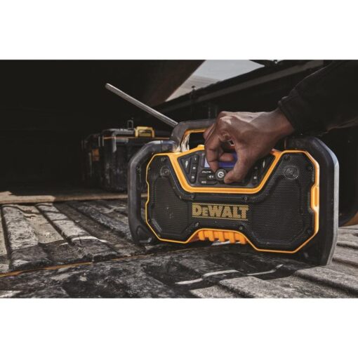 DEWALT 12V/20V MAX Portable Bluetooth Radio, Cordless, 100 ft Range, 3.5” Subwoofers, Jobsite (DCR028B) - Image 4