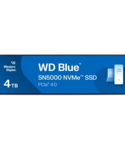 Western Digital 4TB WD Blue SN5000 NVMe Internal Solid State Drive SSD - PCIe Gen 4.0, M.2 2280, Up to 5,500 MB/s - WDS400T4B0E