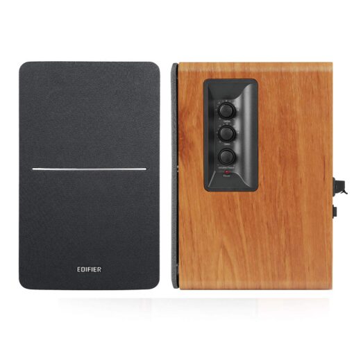 Edifier R1280DBs Active Bluetooth Bookshelf Speakers - Optical Input - 2.0 Wireless Studio Monitor Speaker - 42W RMS with Subwoofer Line Out - Wood Grain - Image 5