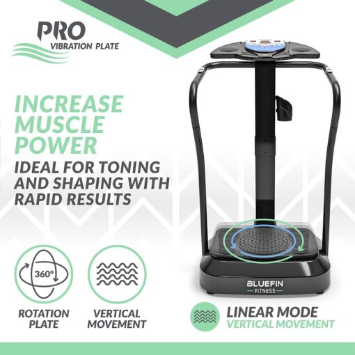 Bluefin Fitness Vibration Plate | Pro Model | Upgraded Design with Silent Motors | Comes with Built in Speakers - Image 5