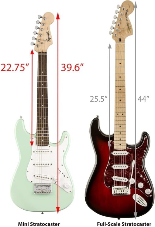 Fender Squier Mini Stratocaster with Laurel Fingerboard - Surf Green - Image 2