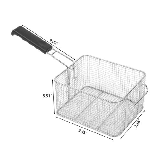 ROVSUN 24.9QT Electric Deep Fryer w/Frying Baskets Timer Drains & Lids, 3400W Dual Tank Kitchen Countertop Commercial Deep Fryer Frying Machine, Adjustable Temperature for Home Restaurant - Image 4