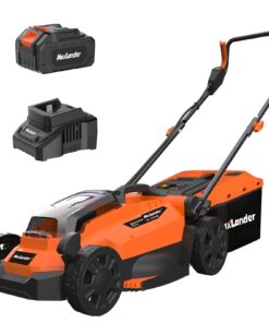 Maxlander Lawn Mowers, 13Inch Electric Lawn Mower Cordless, 20V 2-in-1 Battery Powered Lawn Mower with Brushless Motor, 5-Position Height Adjustment, Battery and Charger Included