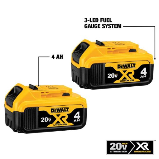 DEWALT 20V MAX 4 Ah Lithium Ion Battery 2-Pack (DCB204-2) - Image 4