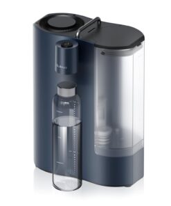 Bluevua RO100ROPOT-Travel Reverse Osmosis System Countertop Water Filter, Compact 6-Stage Filtration with UV, Includes Glass Bottle, Portable Water Purifier for Home & Travel, Blue