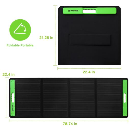 Topsolar 200W Foldable Portable Solar Panel Charger Kits for Portable Power Station Generator Cell Phones Camera Lamp 12V Car Boat RV Battery(Dual USB Ports & 19/14.4V DC Output) - Image 5