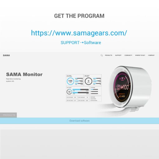 SAMA Q70 CPU Liquid Cooler, 360MM Water AIO CPU Cooler with 2.8" LCD Display, Magnetic Detachable, XT120 Modular Fans LCP Blade, Bonus Stands, 115X, 2011, 1200, 1700, 1851， AM4, AM5 Black - Image 3