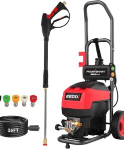 PowerSmart Electric Pressure Washer, 1.8GPM 4000PSI Max Power Washer with 35FT Power Cord & 27FT Hose, Soap Tank,Spray Gun