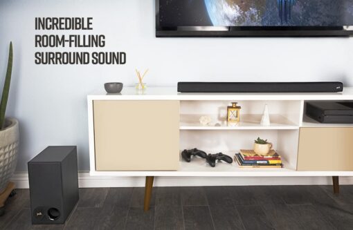 Polk Audio Signa S2 Sound Bar & Wireless Subwoofer – Exclusive VoiceAdjust Technology, Ultra-Slim Design, Works with 4K & HD TVs, HDMI & Optical, Bluetooth, Wireless Streaming - Image 2