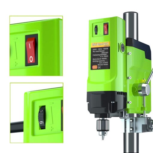 BACHIN Bench Drill Stand 1050W Mini Electric Bench Drilling Machine Drill Chuck 3-16mm - Image 6