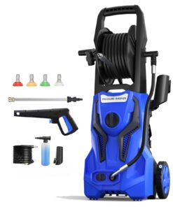 Electric Pressure Washer - 5000PSImax 3.2GPM ZHUOLIN Power Washer for Cars Washing with 25FT Pressure Hose, Light Blue