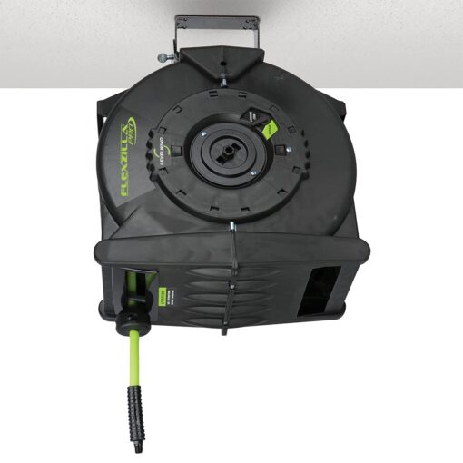 Flexzilla Pro Levelwind Retractable Air Hose Reel, 3/8 in. x 50 ft., Heavy Duty, Lightweight, Hybrid, ZillaGreen - L8305FZ - Image 4