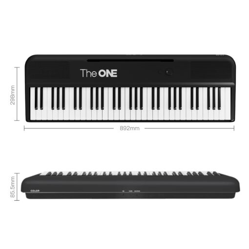 The ONE Smart Keyboard COLOR 61 Lighted Keys Piano Keyboard, Electric Piano for Beginners with 256 Tones, 64 Polyphony, Built-in LED Lights and Free Apps (Black) - Image 2
