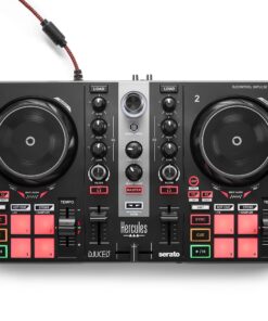 Hercules DJControl Inpulse 200 MK2 — Ideal DJ Controller for Learning to Mix — Software and Tutorials Included, Black
