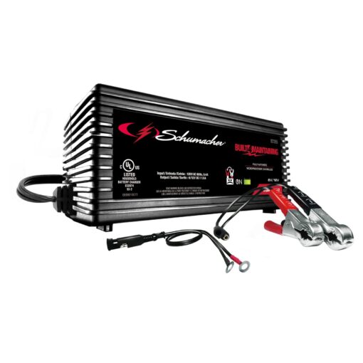 Schumacher SC1445 250/50/25/10 Amp Manual Wheel Charger with Engine Start & SC1355 Fully Automatic Battery Maintainer - 1.5 Amp, 6/12V - for Car, Power Sport, or Marine Batteries - Image 4