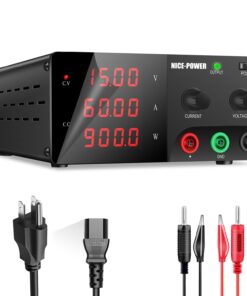 NICE-POWER DC Power Supply Variable, 15V 60A 900W High Power Bench Power Supply with Encoder Knob and Output Switch, Lab Adjustable Switching Regulated Power Supply for Repair/Test