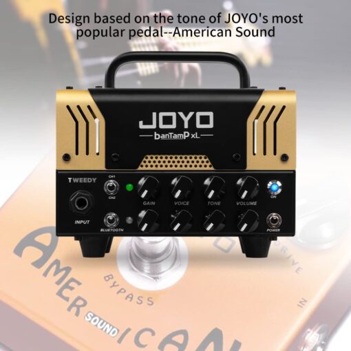 JOYO Tweedy BanTamp XL Series Mini Amp Head 20 Watt Preamp 2 Channel Hybrid Tube Guitar Amplifier Head for Electric Guitar with Bluetooth - Image 10