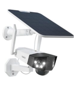 REOLINK Duo 2 LTE + SP - Upgraded 4K 4G LTE Cellular Security Camera Wireless Outdoor, Dual Lens, 180° Wide Angle, Continuous Solar Powered, Color Night Vision, 2 Way Talk, No WiFi Needed