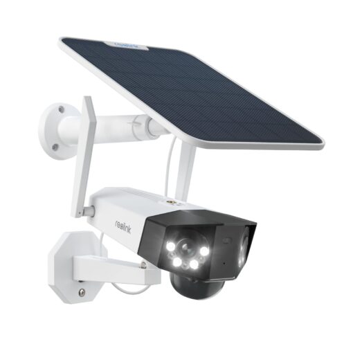 REOLINK Duo 2 LTE + SP - Upgraded 4K 4G LTE Cellular Security Camera Wireless Outdoor, Dual Lens, 180° Wide Angle, Continuous Solar Powered, Color Night Vision, 2 Way Talk, No WiFi Needed