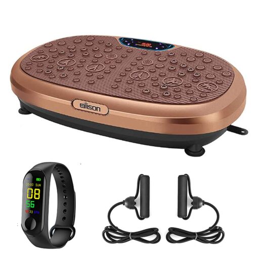 EILISON FitMax 3D XL Vibration Plate Exercise Machine - Whole Body Workout Vibration Fitness Platform w/Loop Bands - Home Workout for Lymphatic Drainage Machine for Weight Loss, Wellness, Recovery