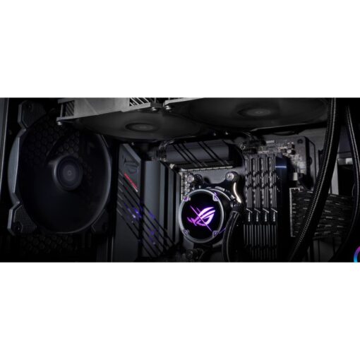 ASUS ROG Strix LC II 360 All-in-one AIO Liquid CPU Cooler 360mm Radiator, Intel LGA1700, 115x/2066 and AMD AM4/TR4 Support,Triple 120mm 4-pin PWM Fans - Image 4