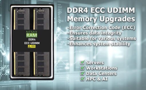 NEMIX RAM 128GB (4X32GB) DDR4 3200MHZ PC4-25600 2Rx8 1.2V CL22 288-PIN ECC Unbuffered UDIMM KIT Compatible with Dell PowerEdge R350 Rack Server - Image 4