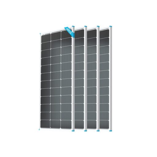 Renogy 400 Watt Solar Panels High-Efficiency 4PCS 100W 12V Monocrystalline Solar Panel PV Module Power Charger for RV Marine Rooftop Farm Battery and Other Off-Grid Applications