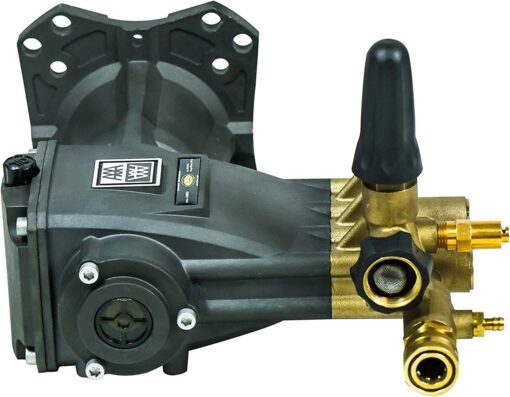 AAA Pumps 90038 Horizontal Triplex Plunger Replacement Pressure Washer Pump Kit, 3800 PSI, 3.5 GPM, 1" Shaft, Includes Hardware and Siphon Tube, for Industrial Gas Powered Machines, Black - Image 2