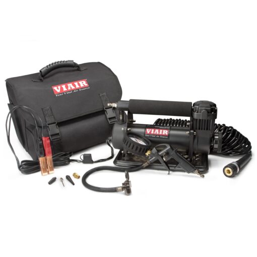 VIAIR 450P/45044 Automatic Portable Compressor, Tire Inflator Kit, Air Compressor for Truck, Jeep, SUV, and Car Tires, Air Pump Kit, Car Accessories, 100% Duty Cycle, 150 PSI/1.80 CFM, Stealth Black