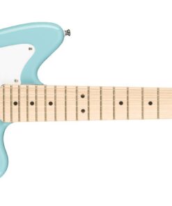 Squier Mini Jazzmaster Electric Guitar, Daphne Blue, Maple Fingerboard