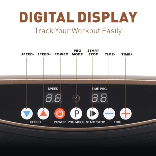 EILISON FITABS 3D Vibration Plate Exercise Machine - Ocsillation, Pulsation + 3D Motion Vibration Platform | Whole Body Viberation Machine for Lymphatic Drainage, Weight Loss, Recovery (Fitabs Brown) - Image 4