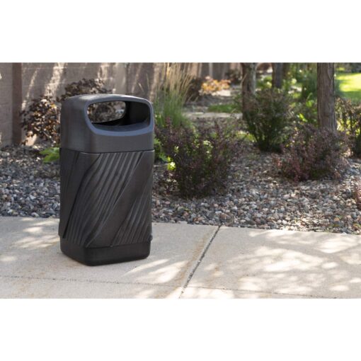 Safco Twist Trash Can, 32 Gallons, Indoor and Outdoor Use, Durable & Weather-Resistant Commercial Garbage Can, Black - Image 5