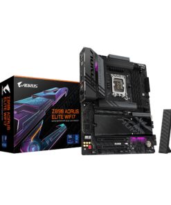 GIGABYTE Z890 AORUS Elite WIFI7 Intel Core Ultra (Series 2) LGA 1851 Motherboard, ATX, DDR5, 4X M.2, PCIe 5.0, Thunderbolt 4, WIFI7, 2.5GbE LAN, EZ-Latch