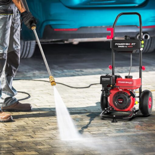 PowerSmart Gas Pressure Washer 3400 PSI, 2.5 GPM,3L Soap Tank, Metal Spray Wand, 5 Nozzles for House, Driveways - Image 6