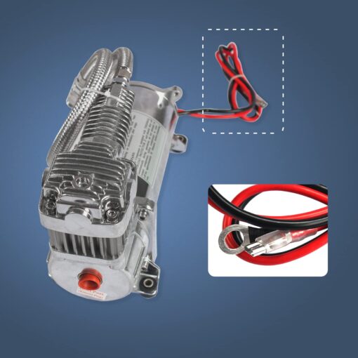 DICMIC 12V 444C 200 PSI Dual Value Pack Chrome Air Compressor for Auto/Motorcycle - Image 3