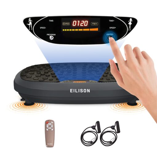 EILISON FitMax 3D XL Vibration Plate Exercise Machine - Whole Body Workout Vibration Fitness Platform w/Loop Bands-Home Workout for Lymphatic Drainage Machine for Weight Loss,Shaping,Wellness,Recovery - Image 2