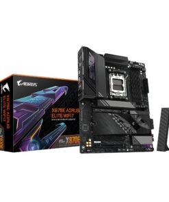 GIGABYTE X870E AORUS Elite WIFI7 AMD AM5 LGA 1718 Motherboard, ATX, DDR5, 4X M.2, PCIe 5.0, USB4, WIFI7, 2.5GbE LAN, EZ-Latch, 5-Year Warranty