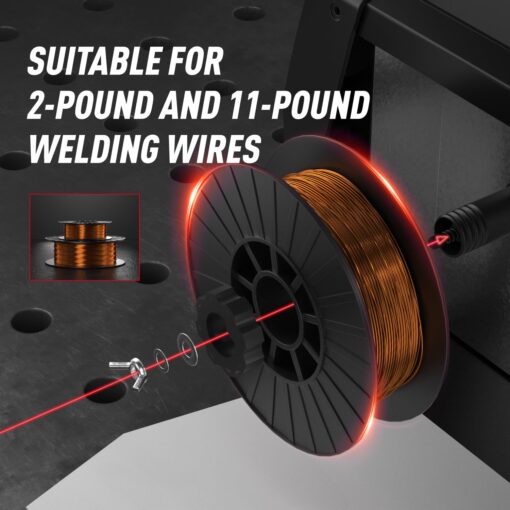 ANDELI MIG Welder, 200Apm 110V/220V Dual Voltage GAS MIG/FLUX MIG/Lift Tig/Stick 4-In-1 Multiprocess MIG Welder, Gas Gasless MIG Welding Machine MIG-270 LED - Image 2