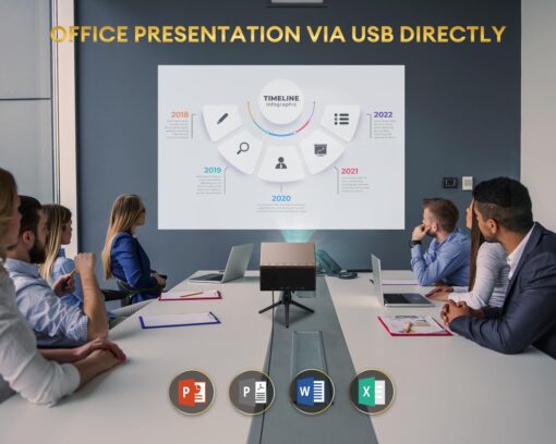 4K Projector with WiFi and Bluetooth, XIDU 1200 ANSI Native 1080P Outdoor Projector with 25%Zoom, Fully Sealed Engine, HDR10+, 20W Speakers, Movie Projector for Phone/iOS/Android/HDMI/USB/TV Stick - Image 3