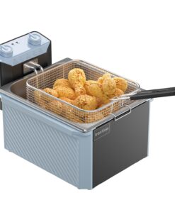 Commercial Deep Fryer, 1700W 12.7QT Stainless Steel Electric Fryer with Large Baskets & Accurate Temp Control for Restaurant or Home
