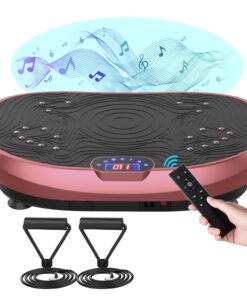 AXV Vibration Plate Exercise Machine Whole Body Workout Music Vibrate Fitness Platform Lymphatic Drainage Machine for Weight Loss Shaping Toning Wellness Home Gyms Workout