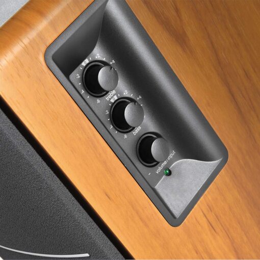 Edifier R1280DBs Active Bluetooth Bookshelf Speakers - Optical Input - 2.0 Wireless Studio Monitor Speaker - 42W RMS with Subwoofer Line Out - Wood Grain - Image 4