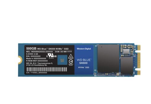 Western Digital 500GB WD Blue SN500 NVMe Internal SSD - Gen3 PCIe, M.2 2280, 3D NAND, Up to 1700 MB/s - WDS500G1B0C