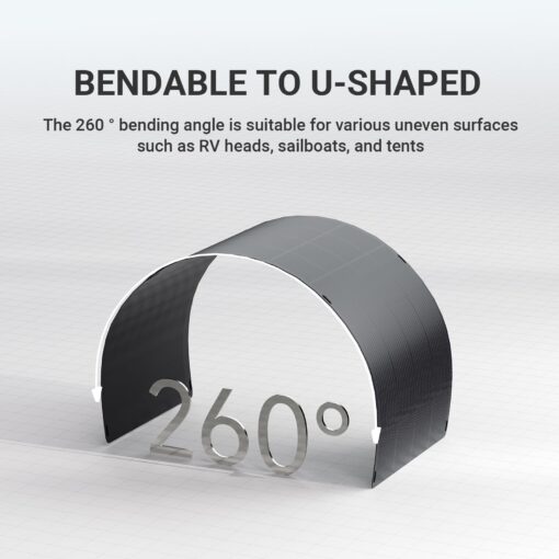 ALLPOWERS SF200 Flexible Solar Panel 200W 32V IP68 Monocrystalline Solar Modules Bendable Semi-Flexible Mono Solar Panel 200 Watt for RV Roof Boat Cabin Van Uneven Surfaces - Image 7