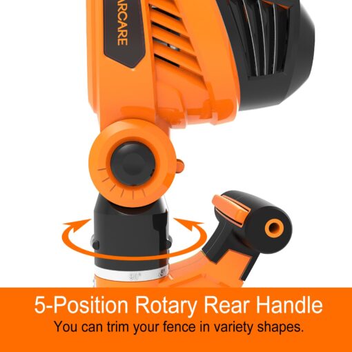 GARCARE 2 in 1 Electric Hedge Trimmer, Corded 4.8A Pole Hedge Trimmer with 18 Inch Laser Cut Blade - Image 3