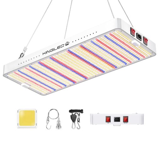 2025 KP4000 LED Grow Lights with Yield LEDs 5x5ft Coverage Full Spectrum Grow Lights for Indoor Hydroponic Plants Greenhouse Growing Lamps Veg Bloom Daul Mode
