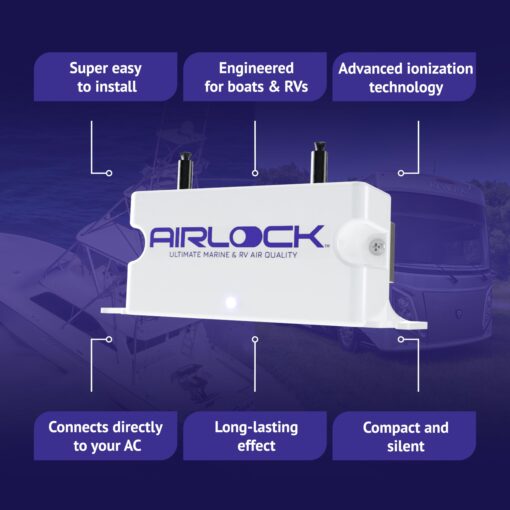 AIRLOCK One - Boat & RV Air Purifier - Eliminate Smells in Boats & RVs | Boat Accessories | RV Accessories | Easy to Install | Maintenance-Free | Deodorizer Odor Eliminator - Image 3