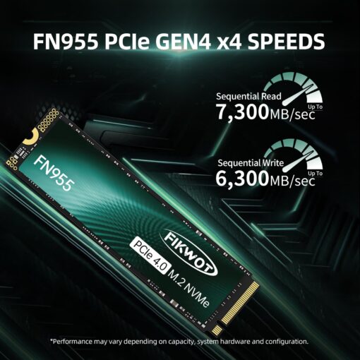 Fikwot FN955 4TB NVMe SSD M.2 2280 PCIe Gen4x4, Up to 7300MB/s, 3D NAND TLC Flash Internal Solid State Drive, Configure SLC Cache, Storage and Memory Expansion for PS5 Laptop Desktop - Image 14