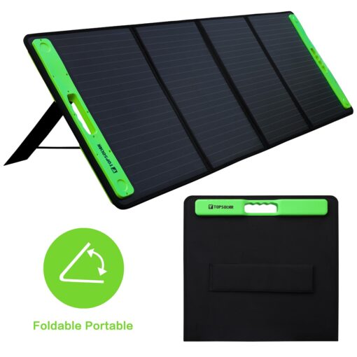 Topsolar 200W Foldable Portable Solar Panel Charger Kits for Portable Power Station Generator Cell Phones Camera Lamp 12V Car Boat RV Battery(Dual USB Ports & 19/14.4V DC Output) - Image 4